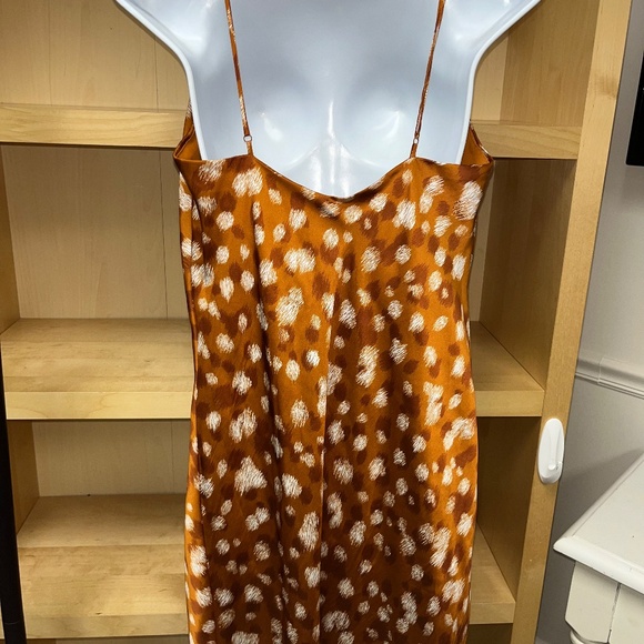 BARDOT RUST POLKA DOT ADJ STRAPS MAXI DRESS 14 - Picture 2 of 3